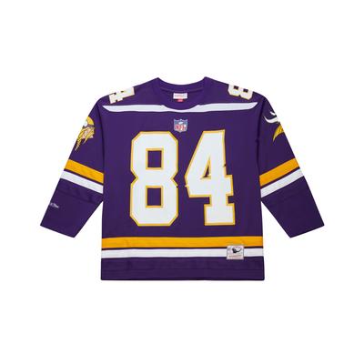 Herren Mitchell & Ness Randy Moss Lila Minnesota Vikings Maxxed Out Fashion Hockey-Trikot Image