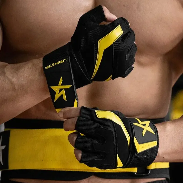 Gants de gymnastique Fitness gants d'haltérophilie musculation entraînement Sport exercice cyclisme Sport entraînement demi doigt gant pour hommes