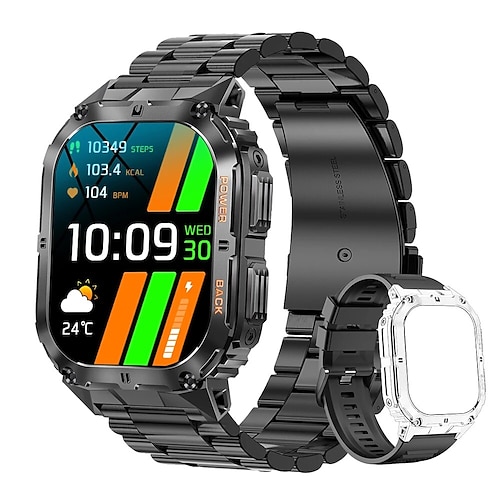 K61 Pro Smartwatch für Herren, Bluetooth-Anruf, 1,96 Zoll AMOLED-Bildschirm, Kompass, KI-Sprach-Gesundheitsmonitor, Sport-Fitness-Tracker, Smartwatch Image