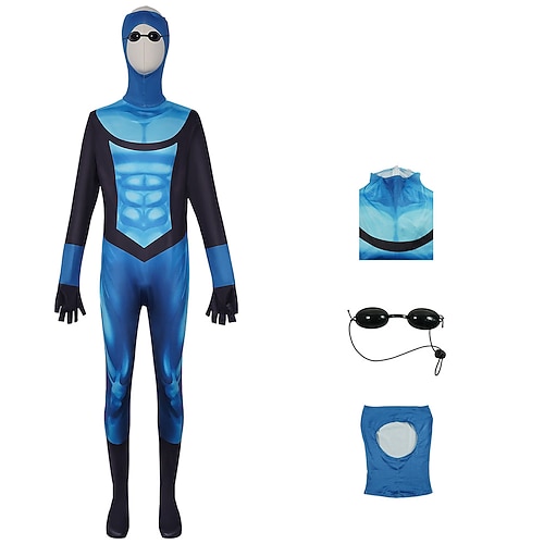 Atom Eva Superheld Omni Man Kostüm Bodysuits Festkleidung Cosplay for Herren Damen Erwachsene Halloween Karneval Leistung Comic-Konzert Anime Expo Image