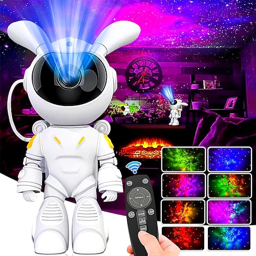 Astronauten Sternprojektor Geschenk LED Galaxie Sternen Nachtlicht Planetarium Projektor mit Timer und Fernbedienung Schlafzimmer Deckenprojektor Licht Kinder Geschenk Image