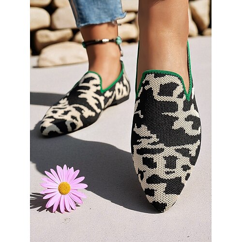 Damen-Loafer mit Camouflage-Flyknit-Muster – lässige, bequeme Slipper für den Alltag Image