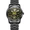 Olevs 3701 Luxus-Quarzuhr für den Mann 3D-ausgehöhltes Drehrad-Zifferblatt aus Edelstahl wasserdicht leuchtende Herren-Armbanduhren