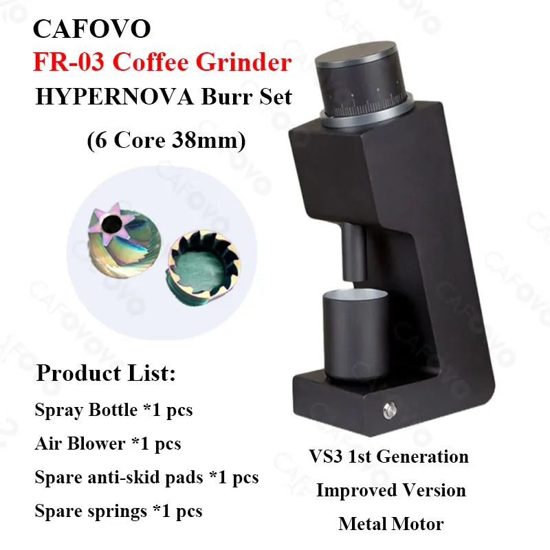 CAFOVO 03 Elektrische Kaffeemühle Sechs-core 38mm Grat Haushalt Kaffeemühle Kaffeemühle Mühle für Espresso filter VS3