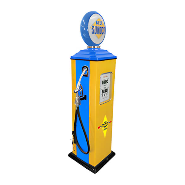 Roadside Relics Blue Sunoco Erie Style Gas Pump Replica