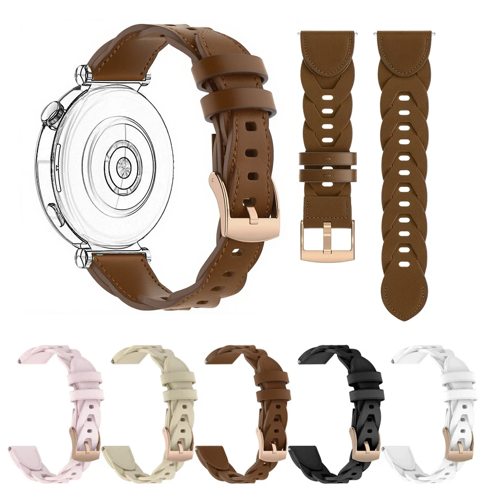 18mm Uhrenarmband für Huawei 5 /GT5 Pro 42mm/GT5 GT4 41mm Kunstleder für Garmin Venu 3s 2s Vivoactive 4s Damenarmband Image