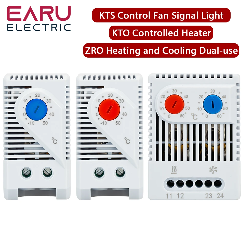 Din Rail Schrank Temperatur regler Industrie thermostat kto011 kts011 0 bis 60 Grad Celsius mechanischer Thermo regulator Image