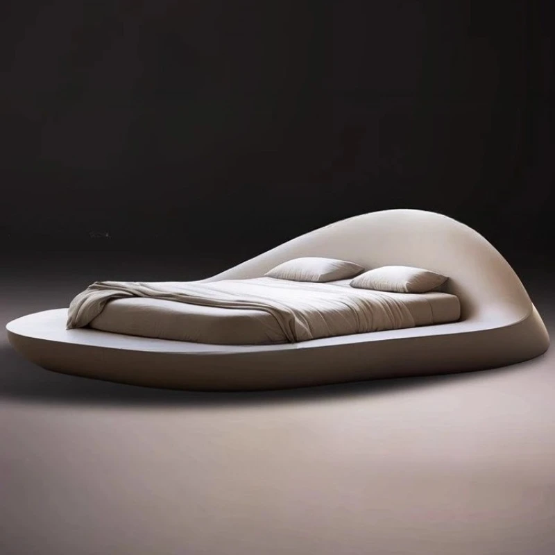 Italienisches Designer-Kingsize-Bett, Doppelbett, luxuriös, modern, Boden, Tatami-Hochbetten, 180 x 200 cm, für Erwachsene, Schlafzimmermöbel Image