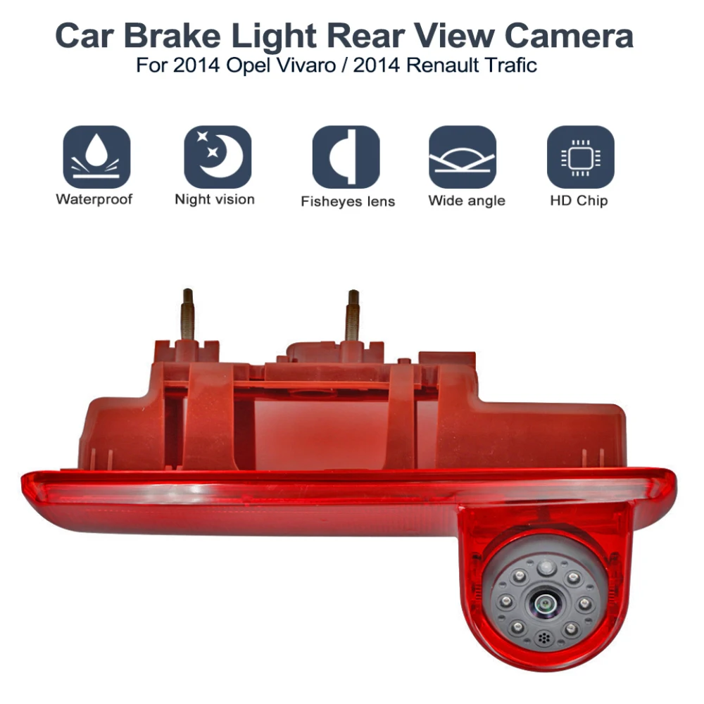 High Definition Wasserdichte IR Nachtsicht Rückansicht Backup Bremslicht Kamera für 2014 Opel Vivaro / 2014 Renault Trafic, dritte Image