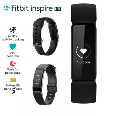 Fitbit Inspire HR Gesundheits- und Fitness-Tracker, Smart-Band, Schlaf- und Schwimmtracking/Herzfrequenz, wasserdichte Sportarmband-Smartwatch