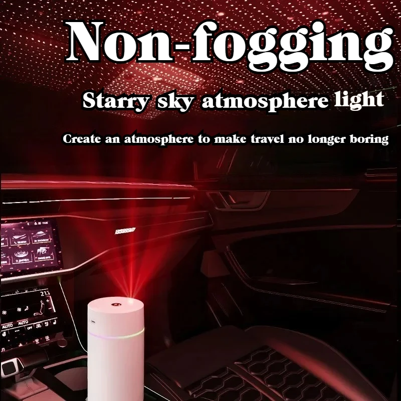 Neue Stern Projektion Auto Luftbefeuchter Tragbare haushalt Große Nebel Volumen Hause Schlafzimmer Aromatherapie Atmosphäre Licht Luftbefeuchter Image