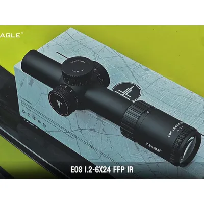 T-eagle EOS 1.2-6 X24 IR FFP Tactical Rifle Scope Spotting Hunting Optical Riflescope PCP Airgun Airsoft Sight with Light