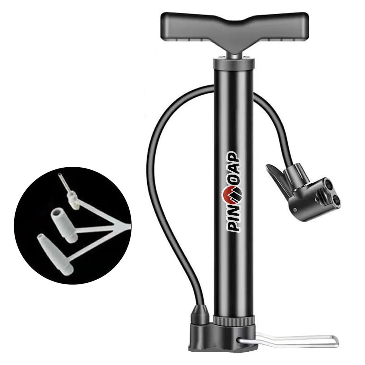 Fahrrad Inflator Tragbare Mini Hochdruck Inflator Basketball Spielzeug Inflator Manuelle Inflator Drei in Einem Düse Tragbare reifen Image