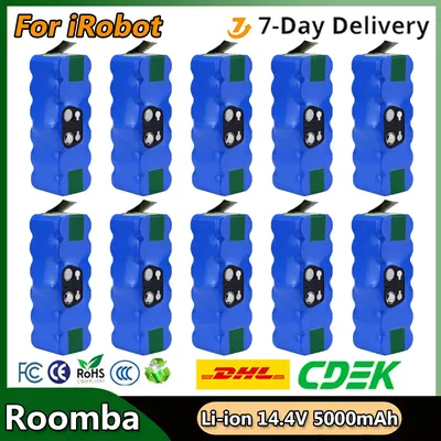 Battery For iRobot Roomba 500 Replacement Battery 5000mAh Li-ion 600 700 800 Series 560 580 650 760 14.4V Vacuum Cleaner Battery