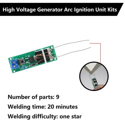 DIY High Voltage Generator Kit Arc Igniter Lighter Kit DC 3-5V 3A Electronic Cigarette Lighter Module with 18650 Battery Box