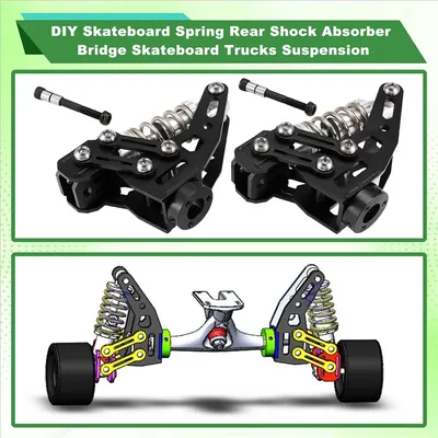 4X DIY Skateboard Feder Hintere Stoßdämpfer Brücke Skateboard Trucks Suspension 8 Zoll Long Board Suspension Spring Kit