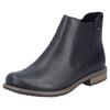 Chelseaboots RIEKER, Damen, Gr. 43, schwarz, Lederimitat, Elastischer Einsatz, unifarben, Basic, Schuhe, Stiefelette, Boots, Blockabsatz, mit elastischem Einsatz