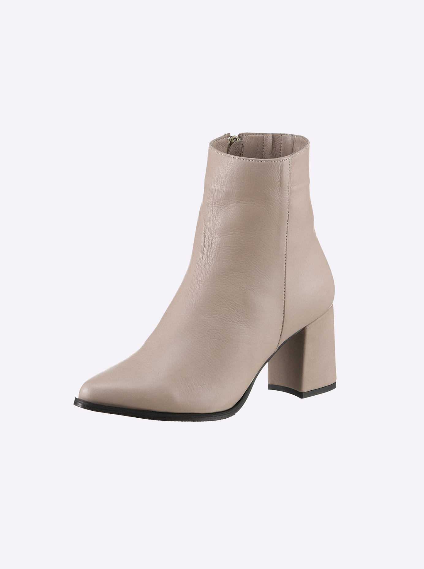 Stiefelette ANDREA CONTI, Damen, Gr. 41, beige (nude), Leder, Nubukleder, Rindsleder, Feminin, Schuhe