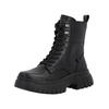 Schnürstiefelette RIEKER "Rieker Stiefelette Glattleder", Damen, Gr. 39, schwarz, Glattleder, casual, Schuhe