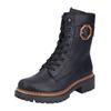 Schnürstiefelette RIEKER "Rieker Stiefelette Lederimitat", Damen, Gr. 42, schwarz, Lederimitat, casual, Schuhe