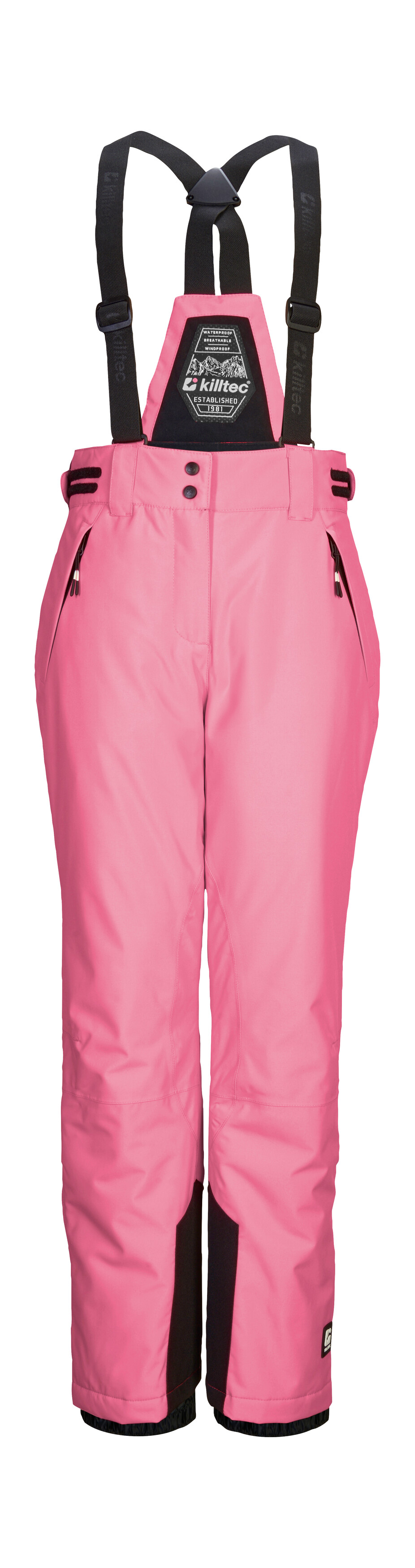 Skihose KILLTEC "KSW 213 GRLS SKI PNTS", Kinder, Gr. 152, Normalgrößen, neonpink, Oberstoff: 100% Polyester, Futter: 100% Polyester, Füllung: 100% Polyester, Sportlich, Hosen, Wasserdichte, atmungsaktive Skihose mit verstellbarer Taille Image