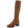 Stiefel CAPRICE, Damen, Gr. 40,5, XS-Schaft, braun (cognac), Textil, elegant, Schuhe, Blockabsatz, Schlupfstiefel mit Stretch-XS-Schaft in schmaler Form