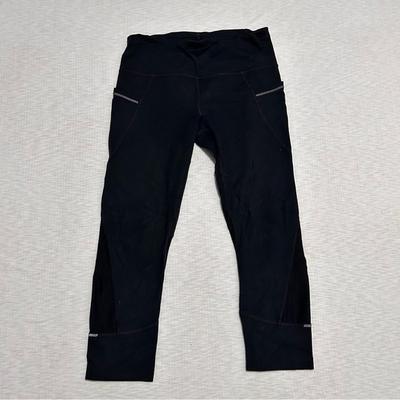 Athleta Pants & Jumpsuits | Athleta Legging Women’s Medium Black Running Athletic Ladies Pockets Crop | Color: Black | Size: M