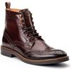 Base London Bristol Lederschuhe Für Männer In Verbranntem Braun Mit Brogue Muster
