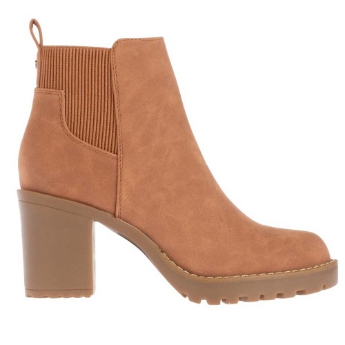 Only - "Barbara" Stiefeletten für Damen, Blockabsatz (Cognacfarbe)