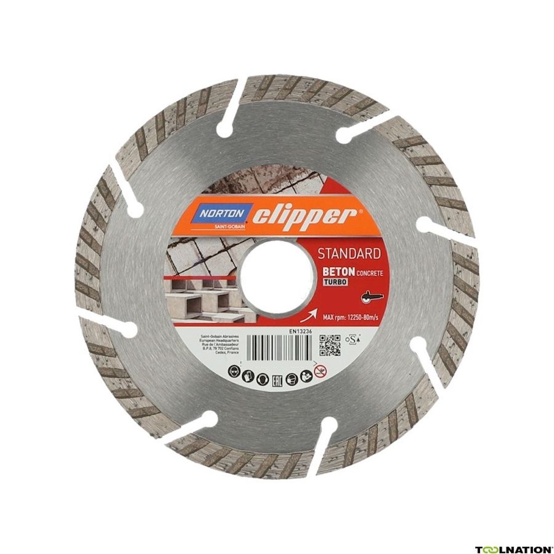Norton Clipper Diamanttrennscheibe STANDARD BETON TURBO 230x22,23 mm 70184608580 Image