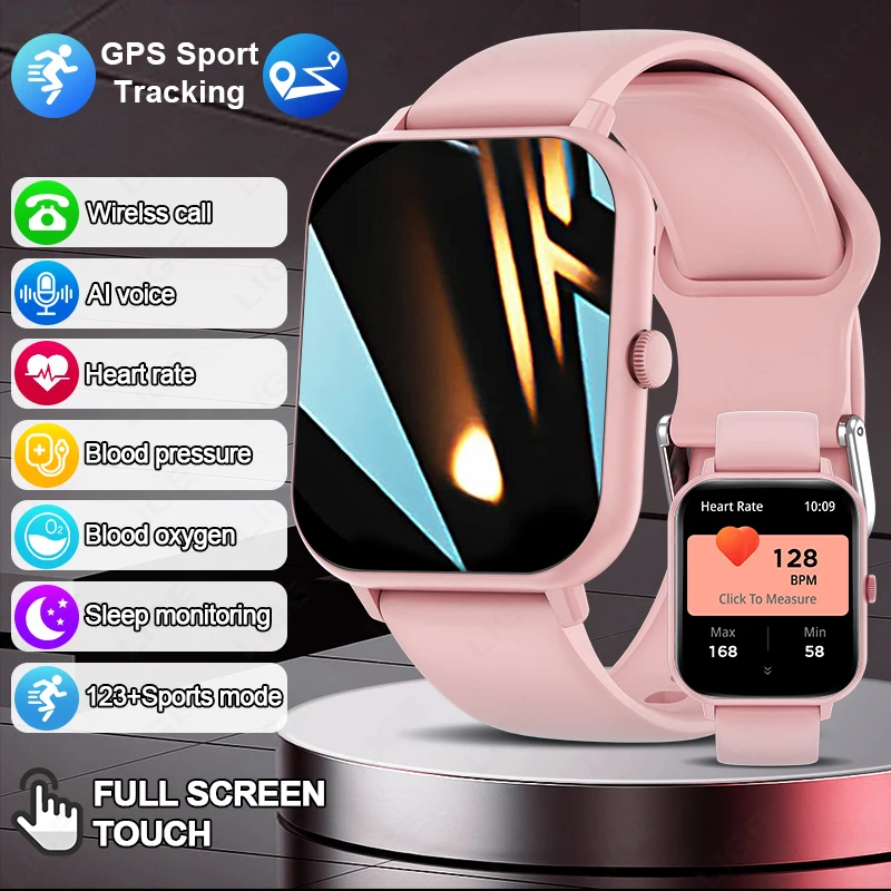 LIGE Damen-Smartwatch 2025, Herzfrequenzmesser, Fitness-Tracker, Bluetooth-Anruf, Smartwatch für Herren, AI-Sprachassistent für Android iOS Image