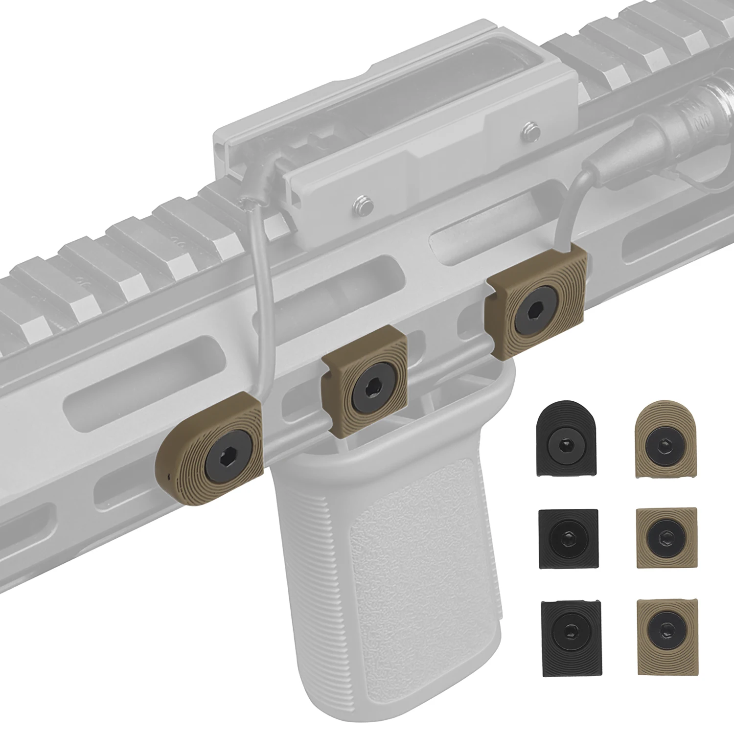 Poseidon Defense Metall-Taschenlampe Laserlicht Mlok Kabelführungssystem Kabelklemme Kabelmanagement Feste Zubehörteile Image