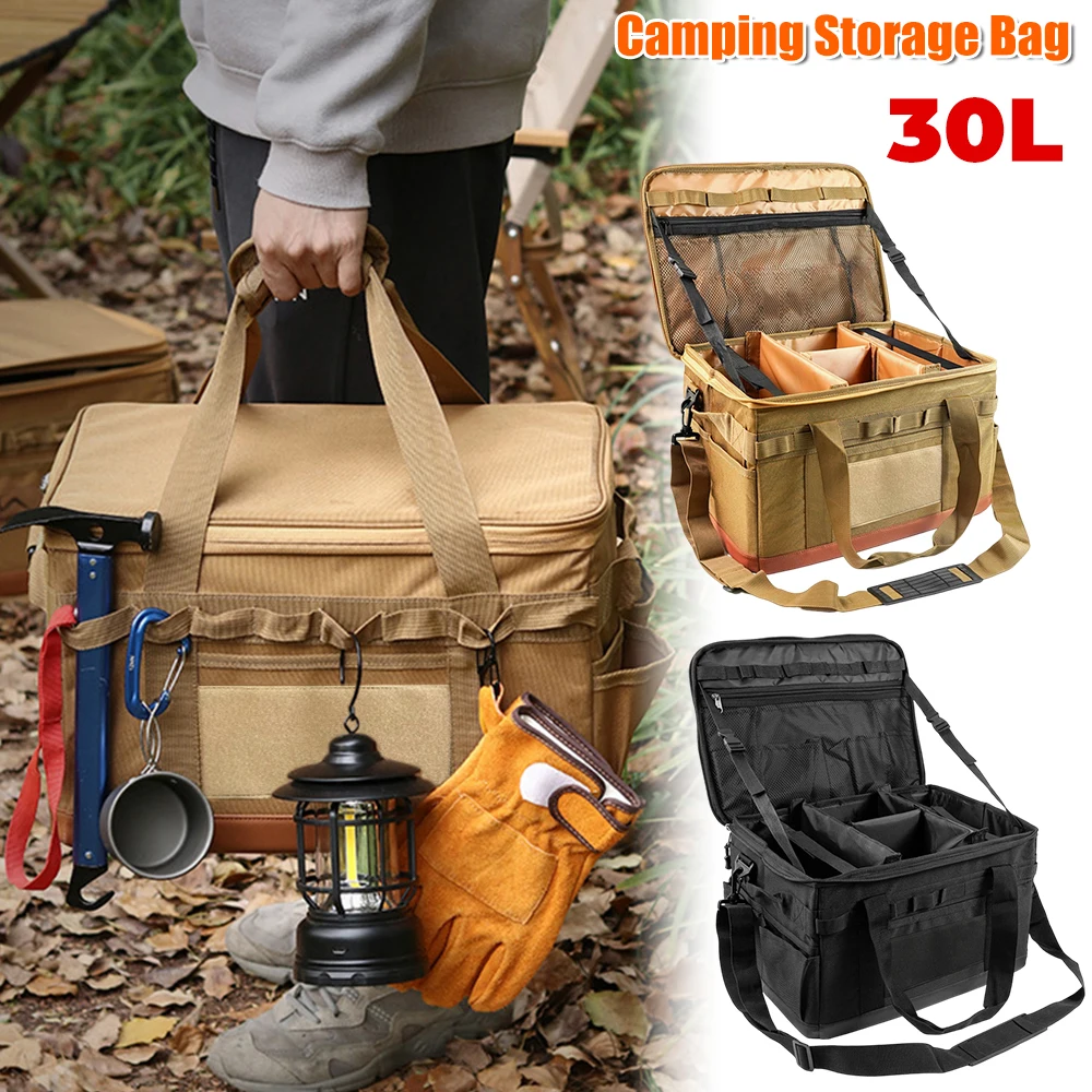 Camping Lagerung Tasche 30L Große Kapazität Camping Kochen Utensil Organizer Handheld Reise Picknick Tasche Camping Liefert Image