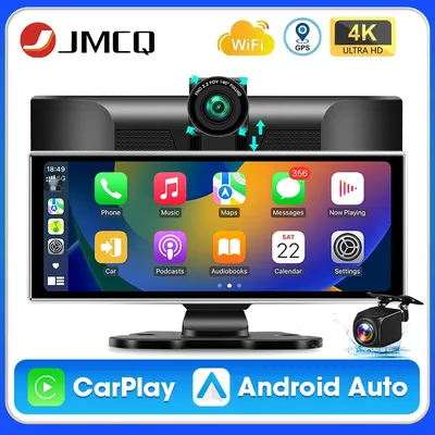 11.26 inch 4K Dash Cam Wireless Carplay & Android Auto GPS Navigation Video Recorder Dashboard Car DVR Dual Lens FM AUX