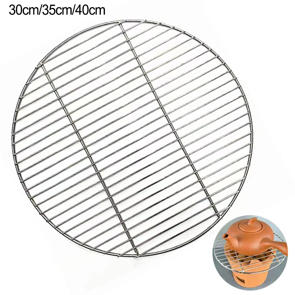 Grillnetz, Edelstahl, rundes Gitternetz, Outdoor, Camping, Grill, Backblech, 30 cm/35 cm/40 cm Image