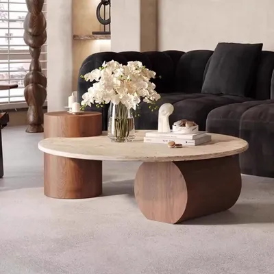 Wabi Sabi Modern Coffee Table Unique Round Nordic Rustic Coffee Table Bedroom Low Mesas Auxiliares Para Salones Home Furniture