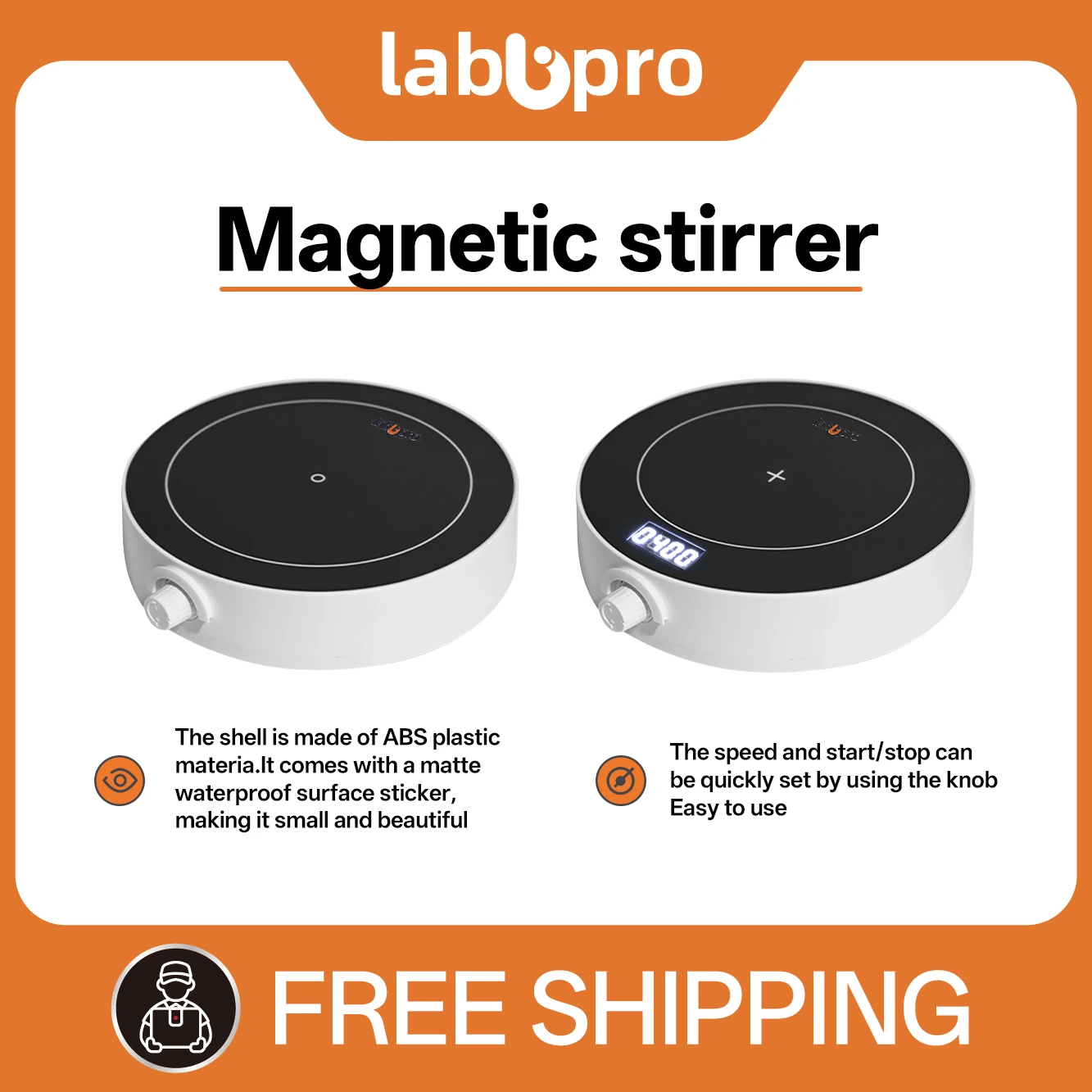 Magnetrührer, einstellbare Geschwindigkeit des effizienten, geräuschlosen Geräts, tragbares Instrument für Labore Image