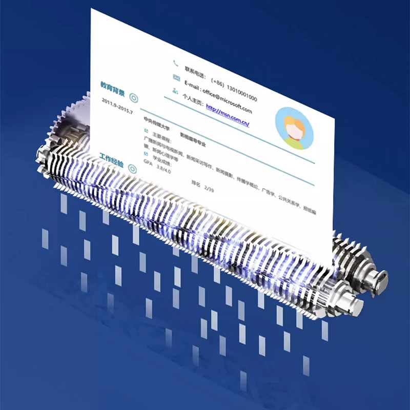Mini-Aktenvernichter 9926, Büro, Haushalt, Gewerbe, hohe Leistung, kleiner tragbarer Aktenvernichter, elektrischer Partikel-Abfallpapier, Haushalt, P Image