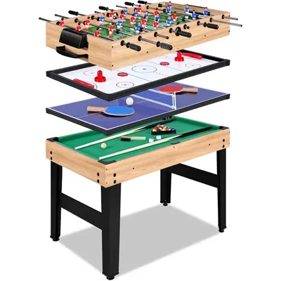 12-in-1 Game Table for Home - Foosball Table, Air Hockey Table, Pool Table & More! - Ideal for Game Rooms and Family Game Nights