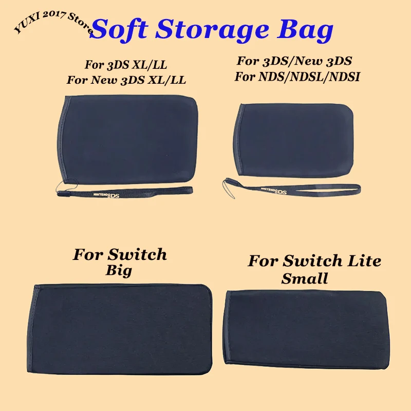 Hand Rope Sponge Protective Storage Bag For New 3DS XL LL NDS NDSi NDSL And Sponge Bag Storage Bag For Switch Lite
