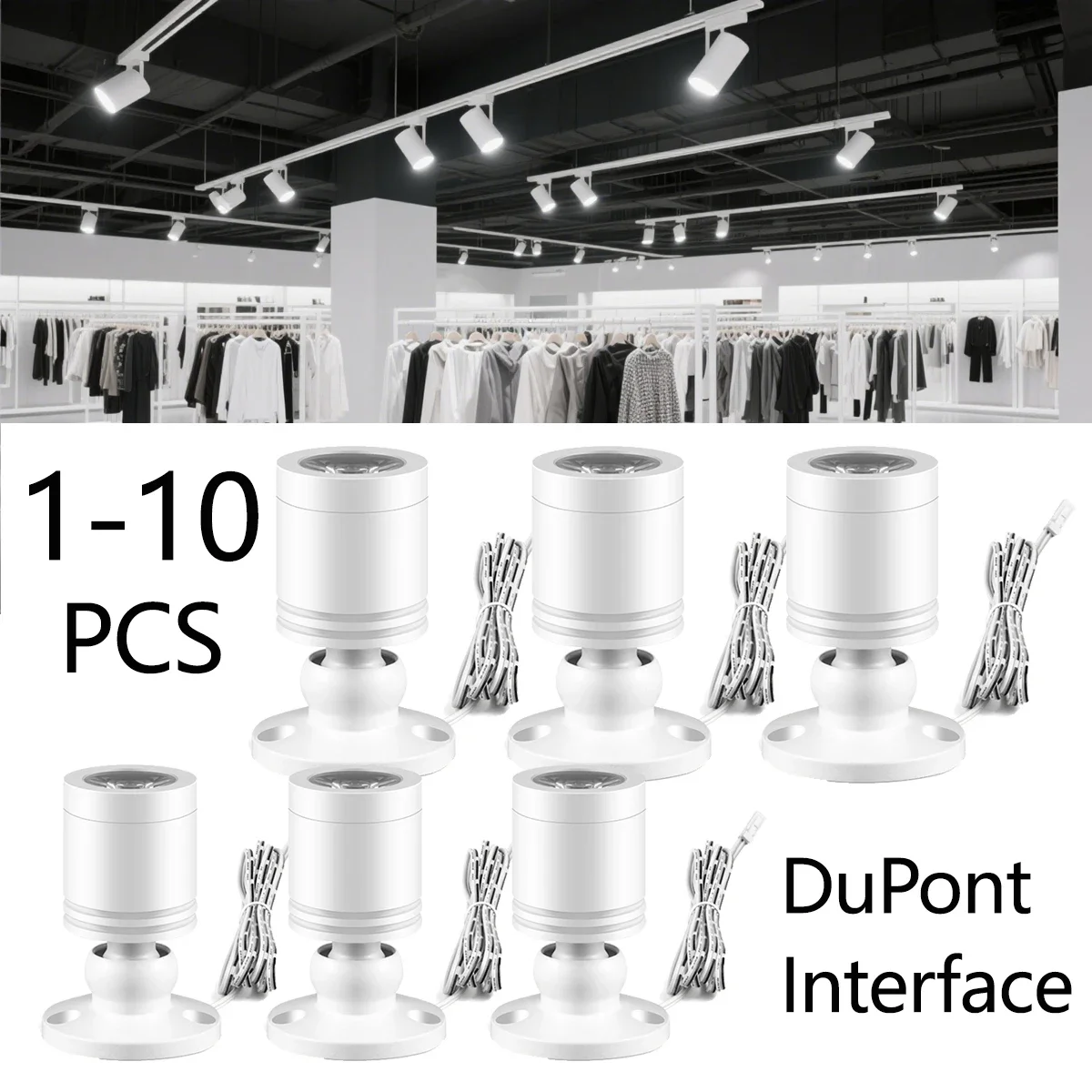 1/2/4/6/10 Stück pro Packung Mini-LED-Strahler 3 W 12 V Aluminiumgehäuse Decke Kleiderschrank Weinschrank Oberflächenmontage Home Wall Decor Lampe