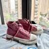 Rosa Vintage Leinwand Schuhe High-Top Skateboard Turnschuhe Männer Espadrilles Plattform Schuhe Herren Streetwear Casual Vulkanisierte Schuhe