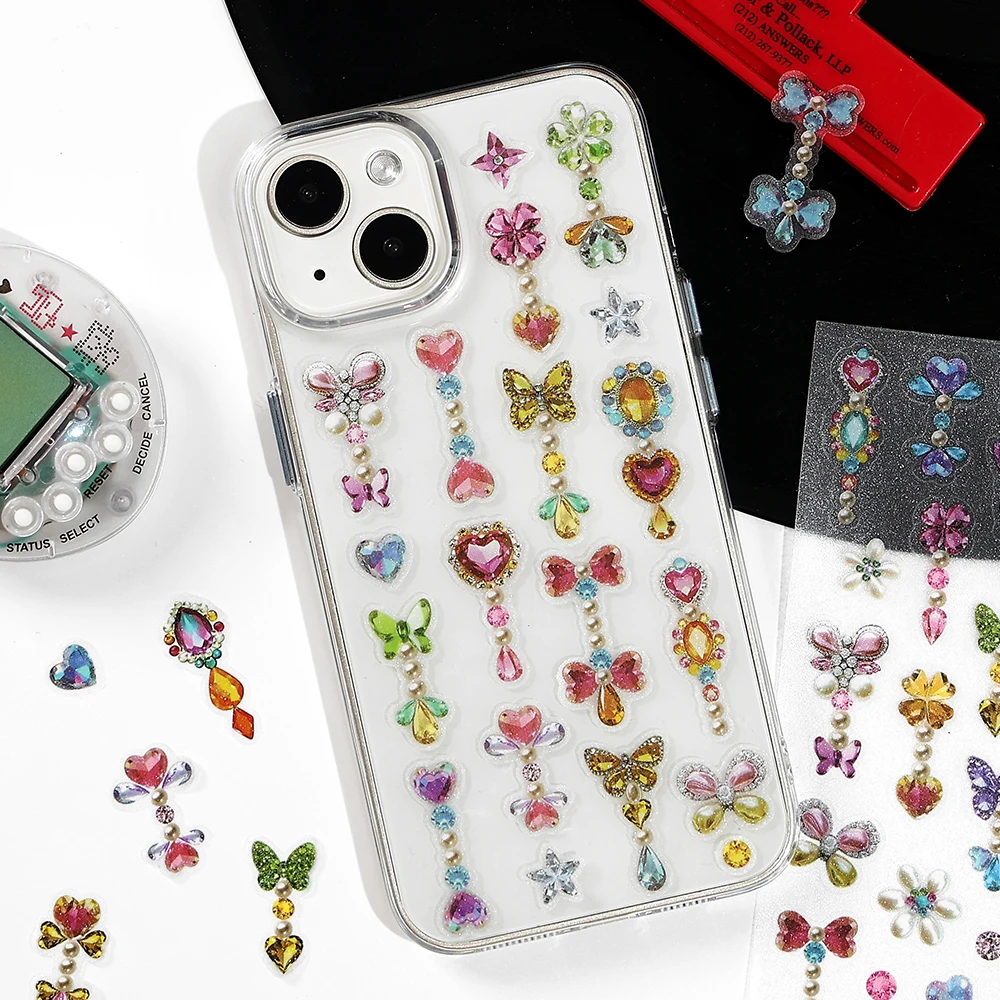 1 PC Flash Sand PET Stanzen Mini Aufkleber DIY Sammelalbum Tagebuch Album Telefon Fall Computer Gepäck Ästhetik Handgemachte Liefert