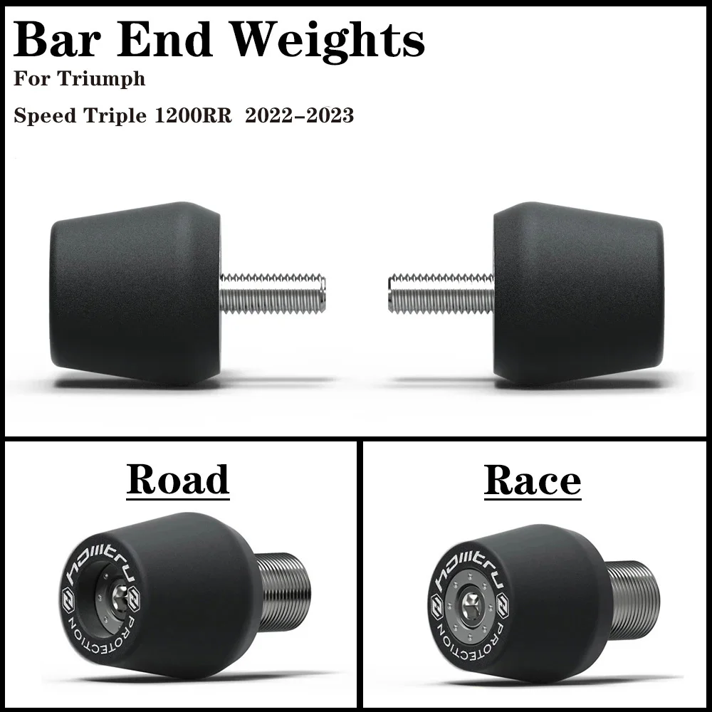 Motorcycle Handle Bar End Weight Grips Cap For Triumph Speed Triple 1200RR 2022-2023