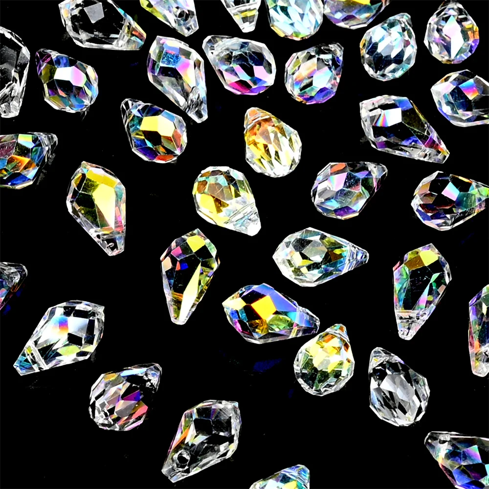 AAA Aurora Kristall Tropfen Form Glas Perle 5*8MM Lose Spacer Perlen Für Ohrringe Armbänder Schmuck Machen DIY Image