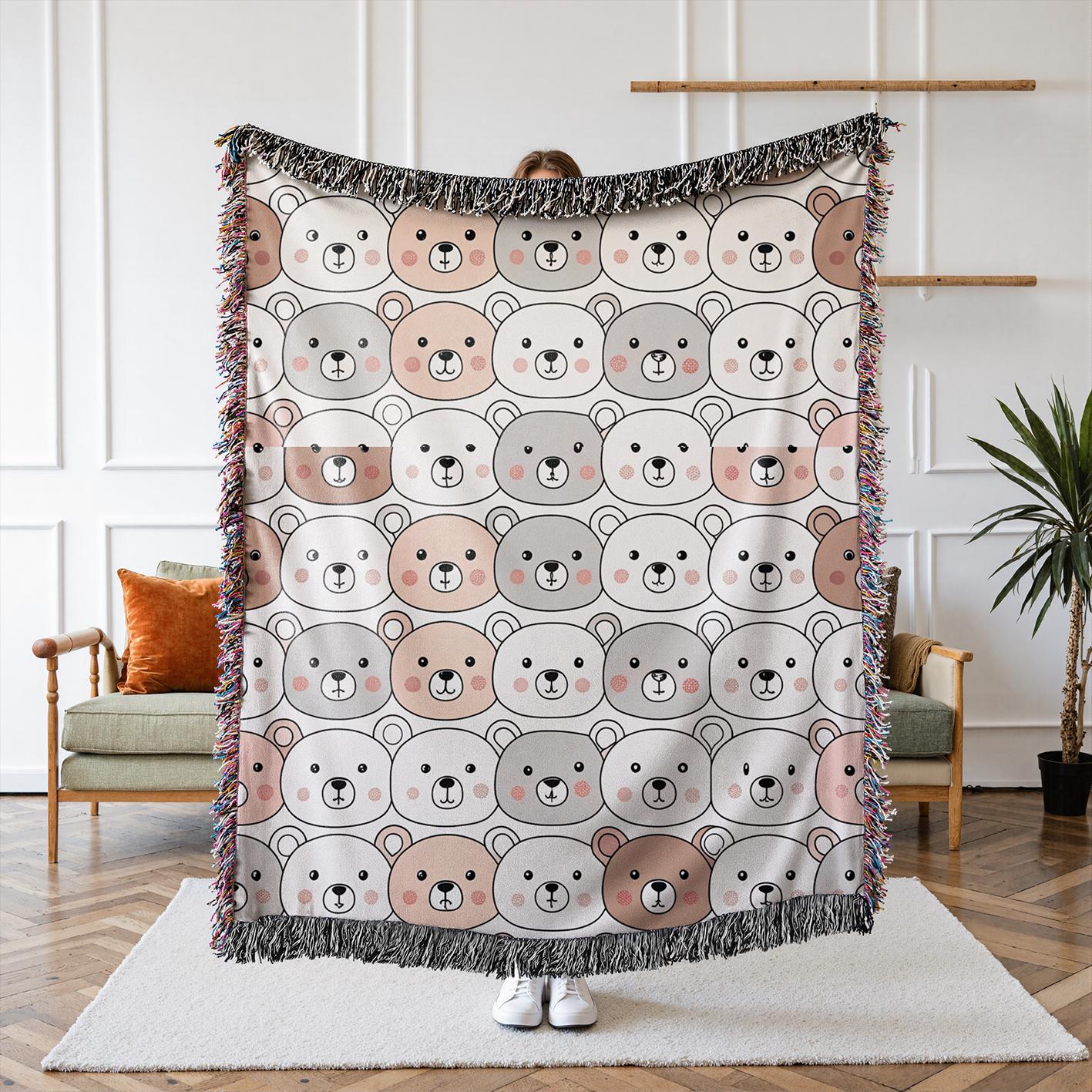 Mockup di coperta tessuta Mockup Canva Mockup PSD Mockup di coperta di velluto Oggetto intelligente Photoshop Mockup PSD di coperta Mockup di coperta
