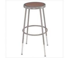 National Public Seating NPS6230H Heavy-Duty Steel Stool, 6200 Series, Adjustable Height, 31"-39" Sea