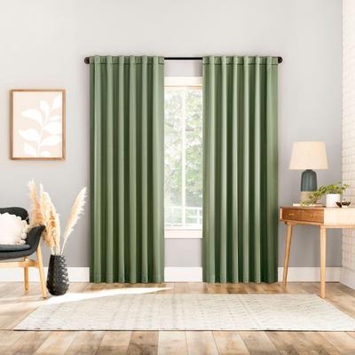 Sun Zero™ Aria 100% Blackout Panels, Set of 2 by BrylaneHome in Sage (Size 104"W 96" L)