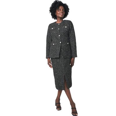 Plus Size Women's Tweed Skirt Suit by Jessica London in Tweed (Size 14 W)