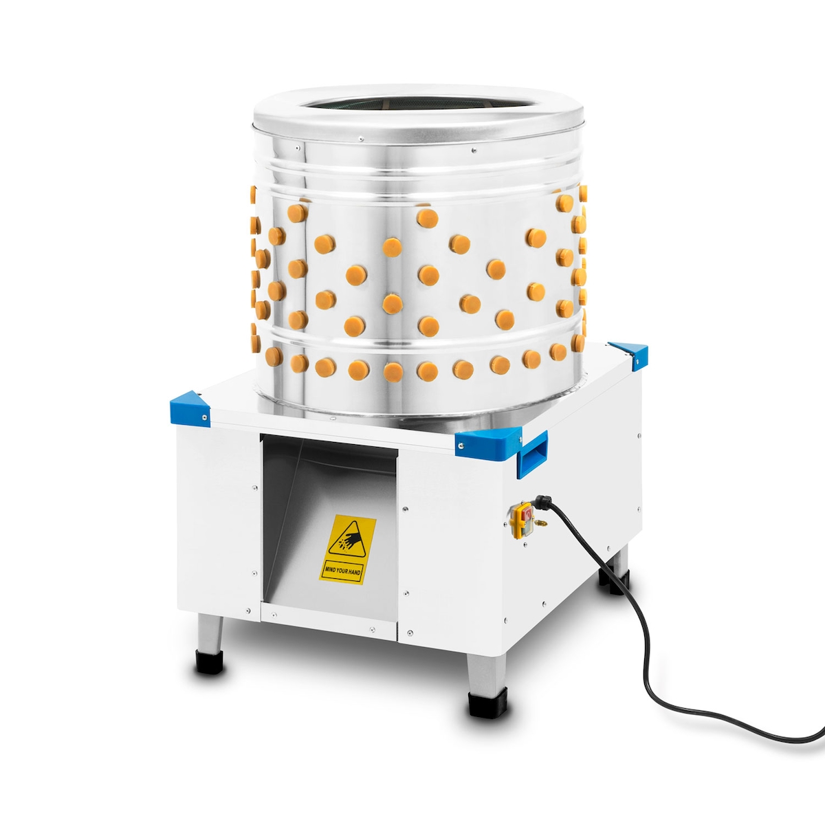 VERTES Geflügelrupfmaschine, Edelstahl, bis 540 kg/h, 1500W, 180 Rupffinger, für Enten, Nassrupfmaschine, Kaltwasseranschluss Image